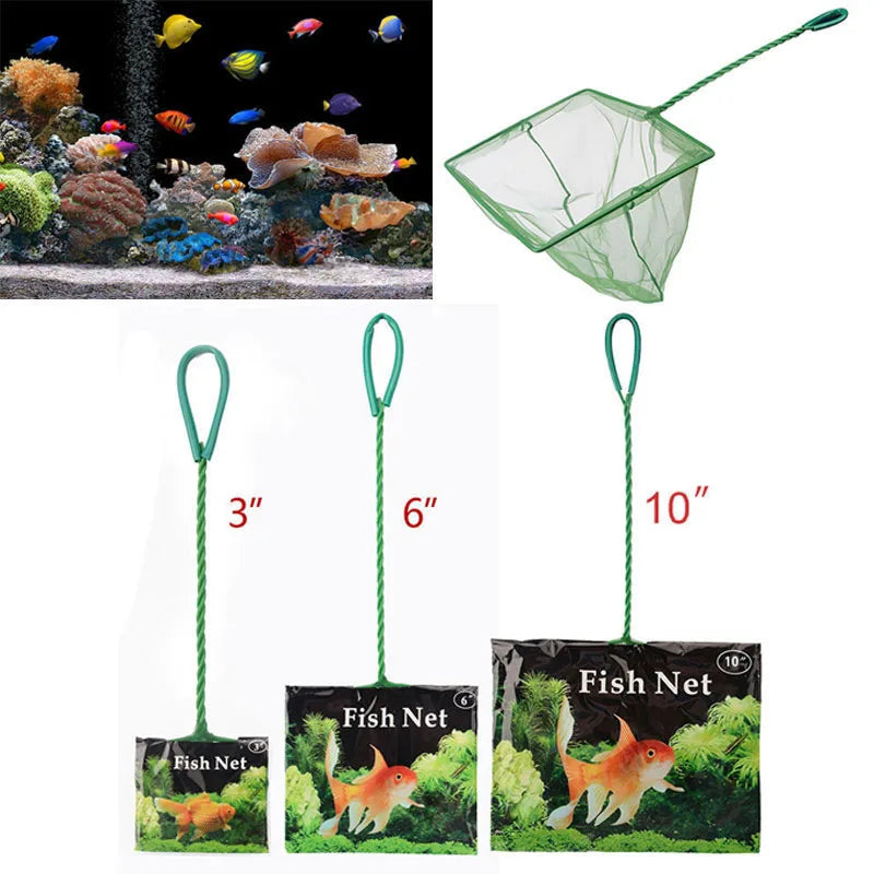 Green Fish Net - Long Handle