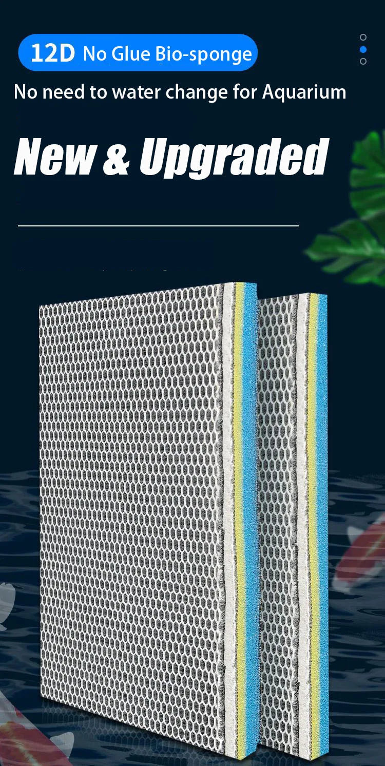 Layered Aquarium Filter Sponge Pads