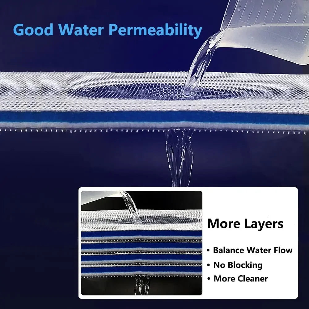 Layered Aquarium Filter Sponge Pads