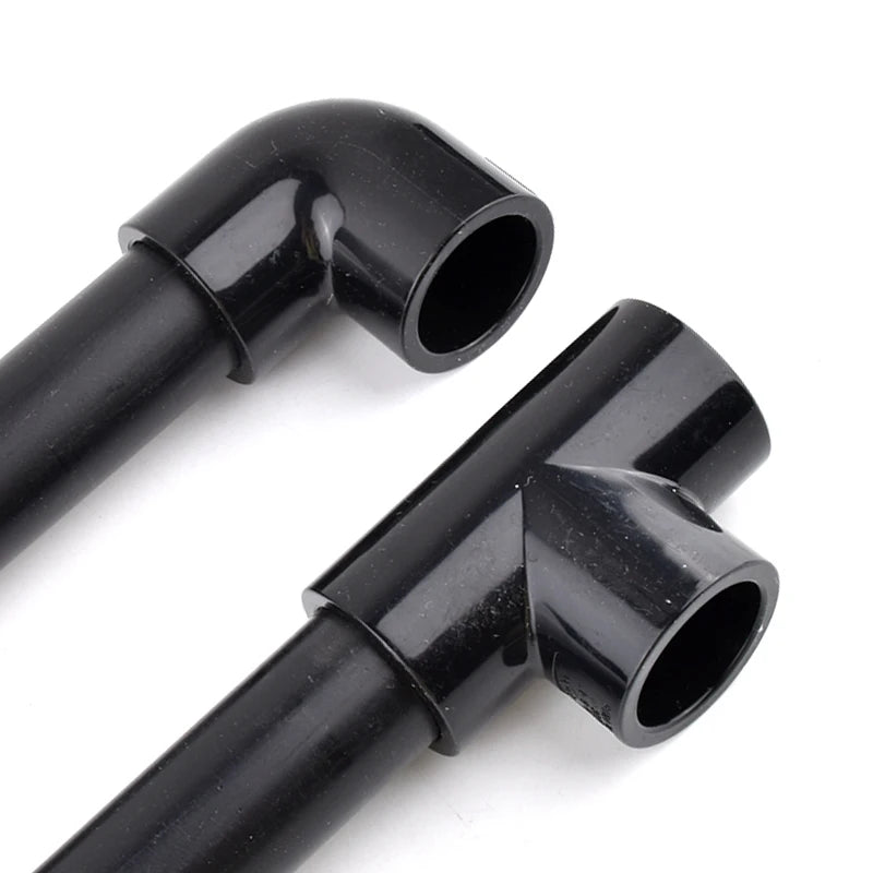 Black Aquarium PVC Pipe Connector