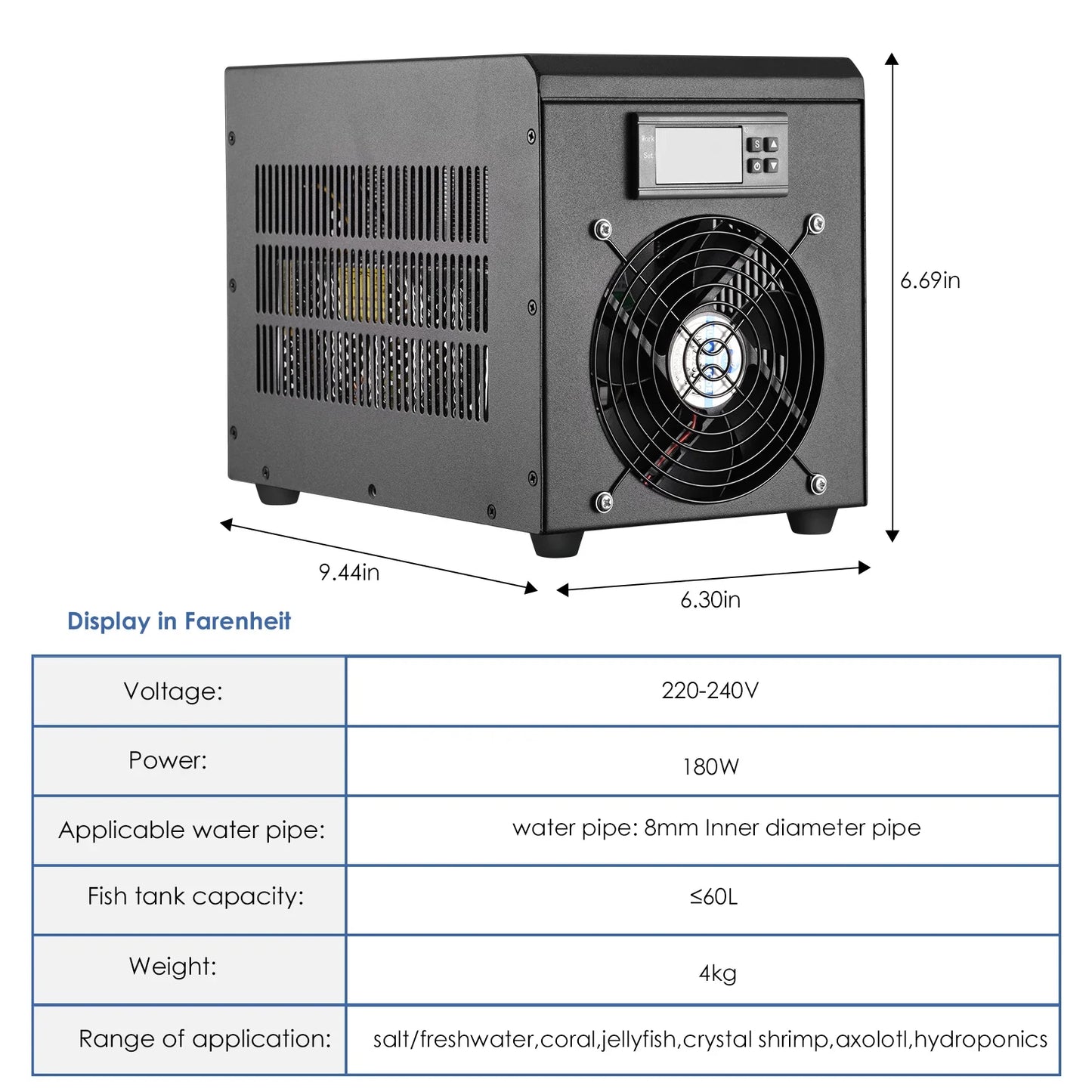 Aquarium Water Chiller 60L