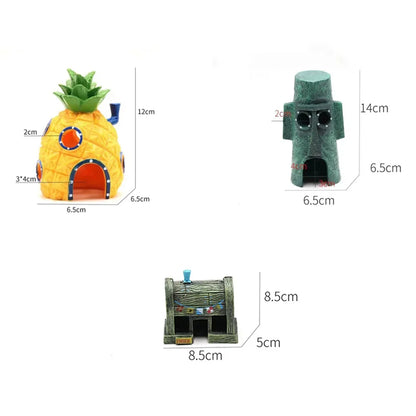 Aquarium Decor Ornaments Pineapple House