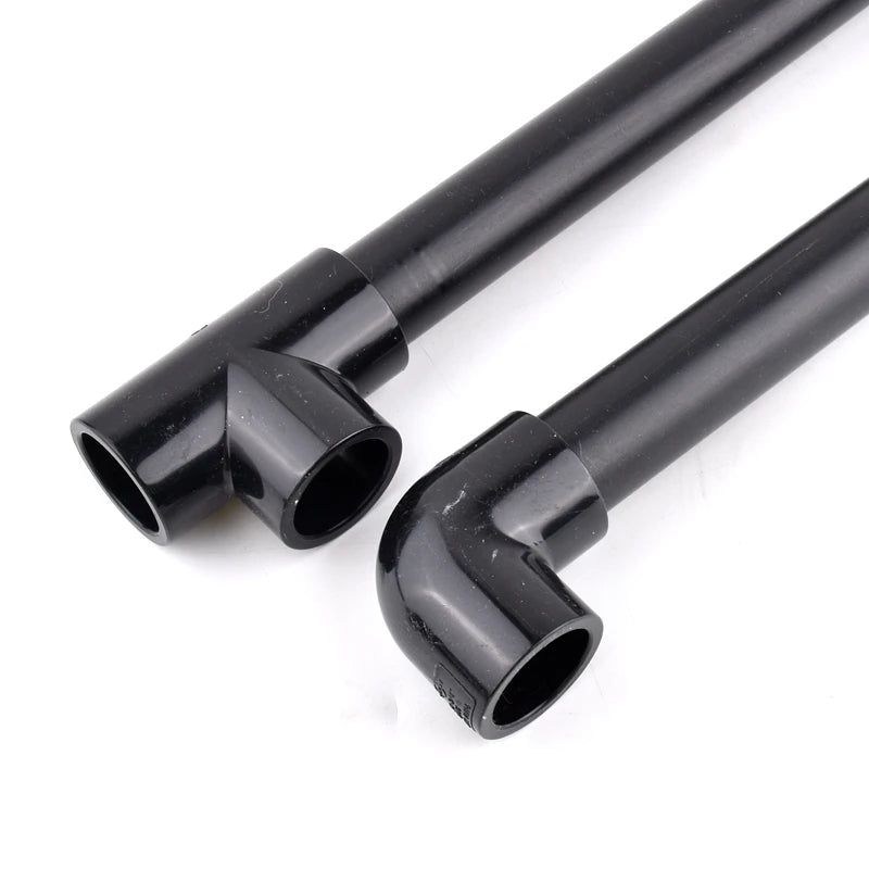 Black Aquarium PVC Pipe Connector