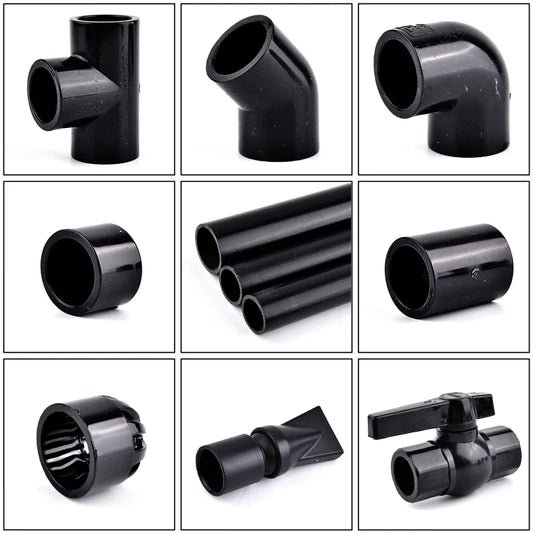 Black Aquarium PVC Pipe Connector