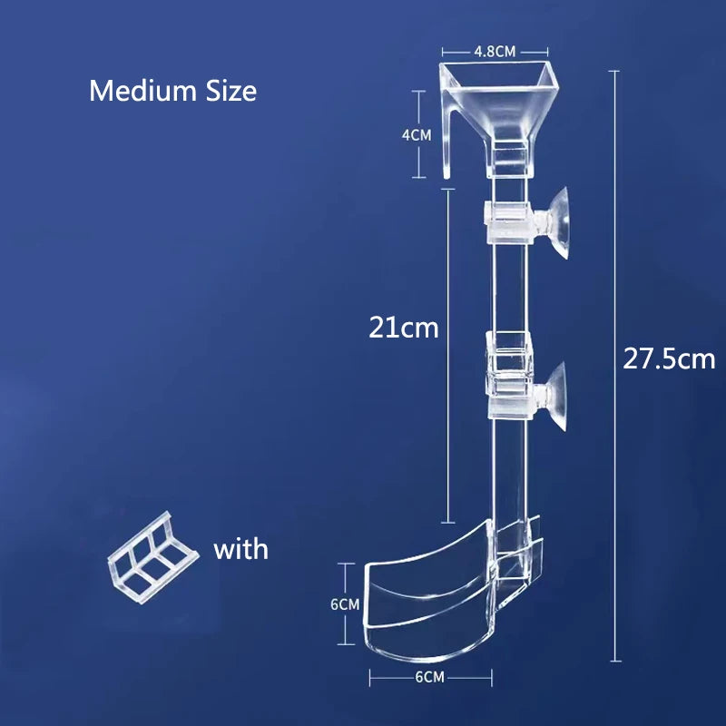 Transparent Acrylic Aquarium Feeder Tube