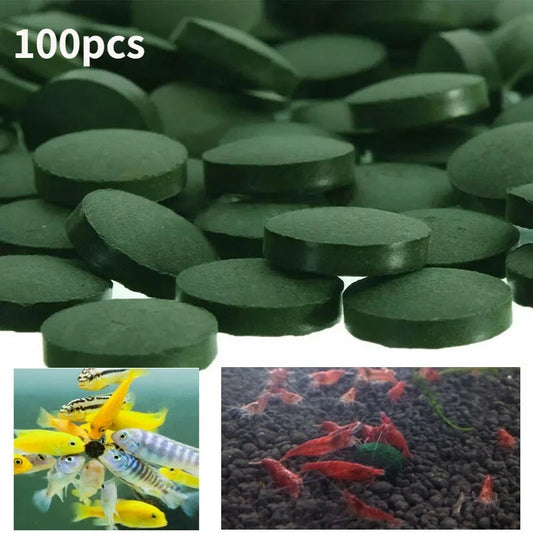 100 Spirulina Tablets For Aquarium Fish