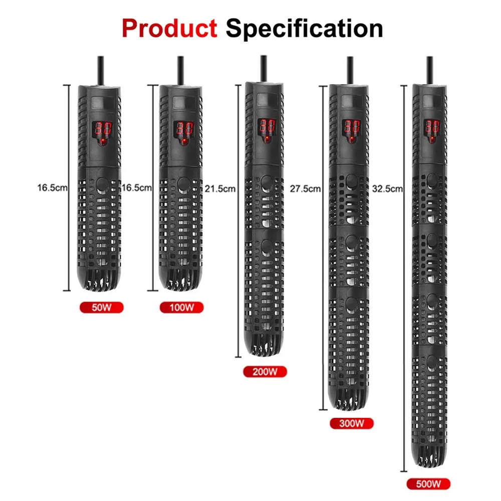 Aquarium LCD Submersible Heater 50 - 500W